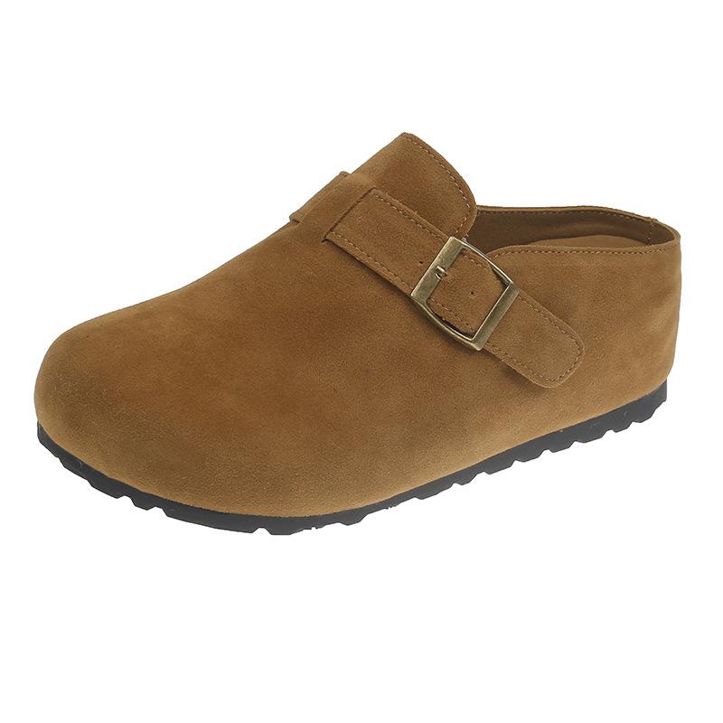 Баотоу полутапочки женские весенние новые носить ленивые одинарные туфли повседневный хлеб