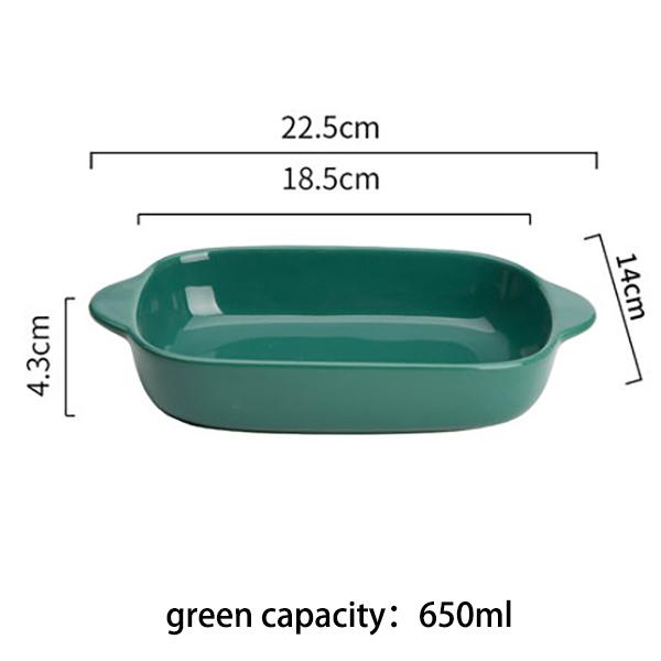 Ceramic Baking Disher Rectangular Bakeware Pan  Dish For Cooking Meat Kitchen Utensils Fruit Snacks Plate Cake