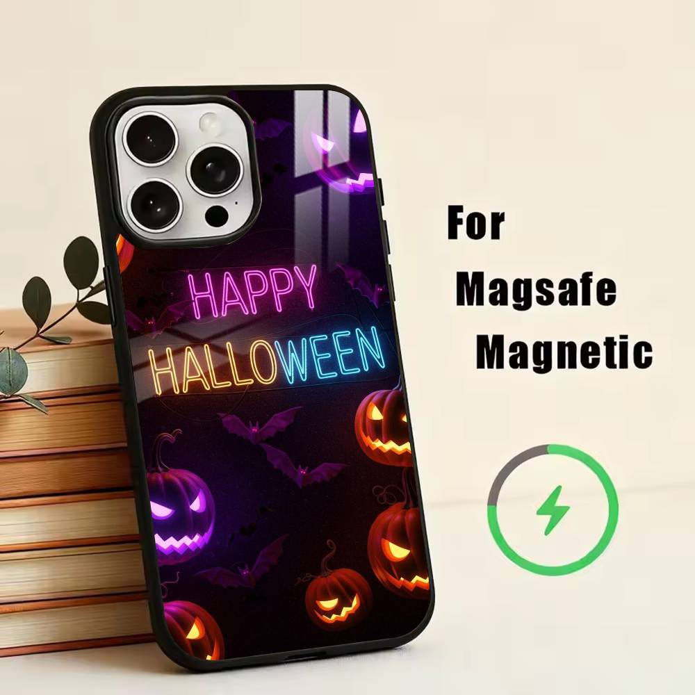 Halloween-HH Phone Case For iPhone17,16,15,14,13,12,11 Plus,Pro Magnetic with Magsafe Wireless Charging