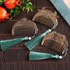 Brush Scalp Massager Detangling Comb Wooden Hair Comb Fine Tooth Comb Massage Comb Pocket Comb