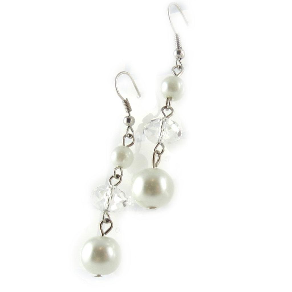 Les Trésors De Lily [L1331] - Ivory 'Sissi' Designer Earrings