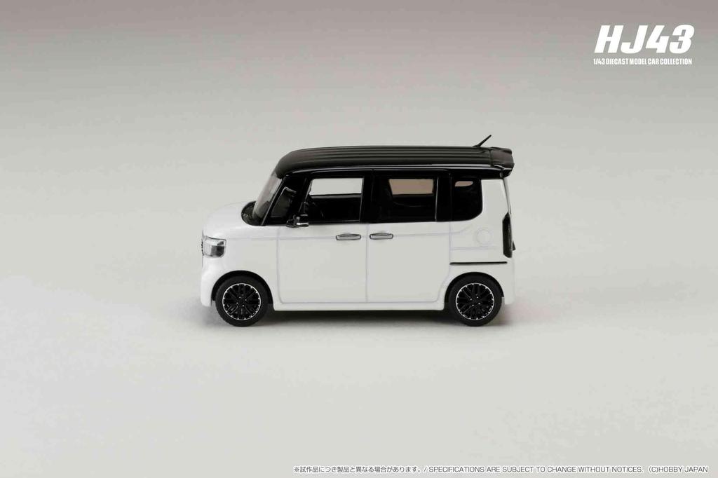 HJ43 Honda CUSTOM Platinum White Pearl Black Finished Product 1/43 N-BOX &