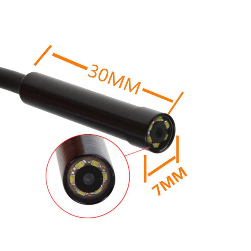 OTG 7 мм USB эндоскоп инспекционная камера бороскоп водонепроницаемый 6 светодиодов для Android