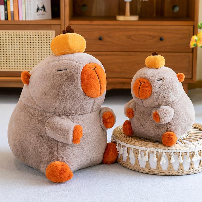 Cartoon Capybara Persimmon Plush Doll Childrens Birthday Gift Decoration Home