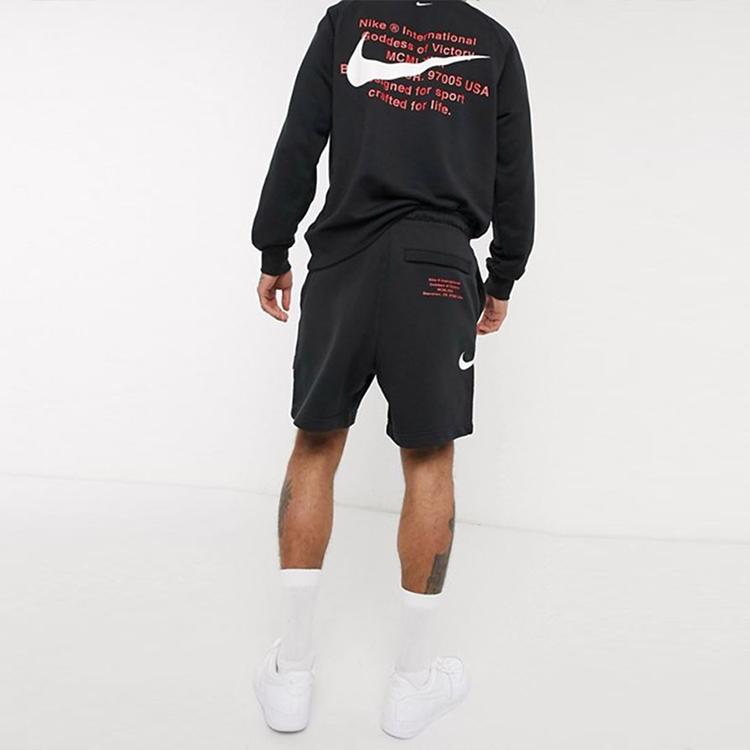Nike Swoosh French Terry Casual Sports Shorts Men Black DB4958-010