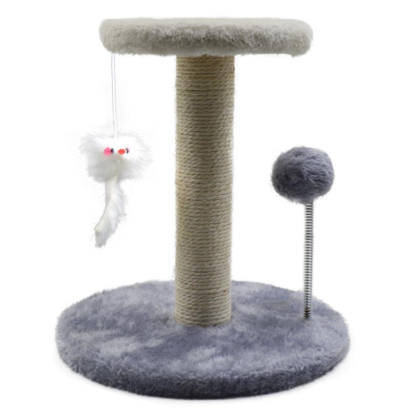 Cat  Scratching  Post Sisal Rope Cat Claw Stand Soft Smooth Plush Scratch Tower With Interactive