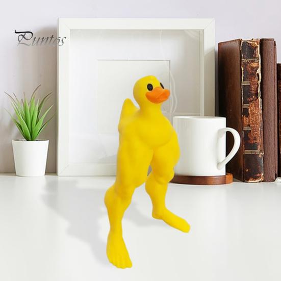 Фигурка утки с мускулистыми ногами 3D-дизайн Маленькая Средняя Большая статуэтка утки из смолы Украшение стола Реквизит для фотосъемки