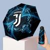 Компактный складной зонт Juventus FC с принтом, 5 сложений, 8 спиц, ветрозащитный, водонепроницаемый, легкий, портативный