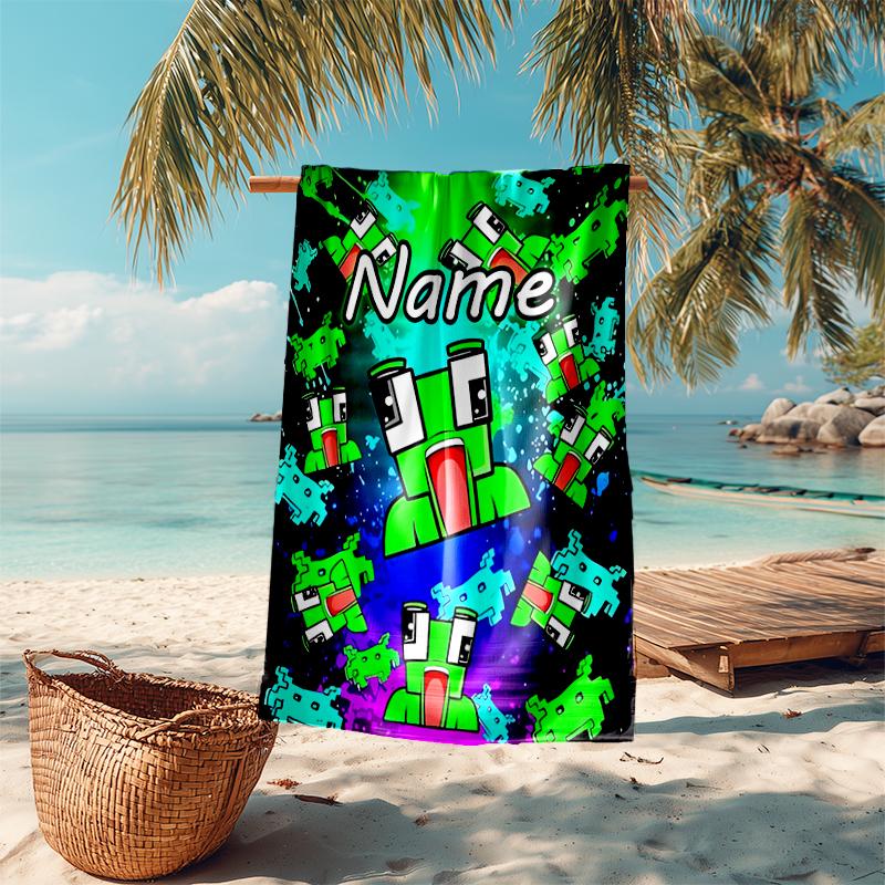 Personalized customized proof beach towel with gaming Unspeakable pattern - soft, absorbent,quick-drying,perfect swimming,camping&bathing