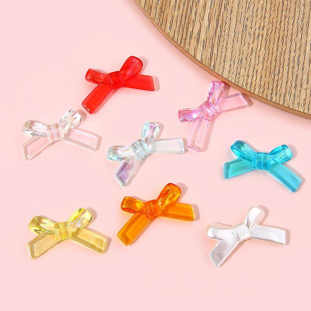 4 шт. 34*20 мм акриловые волшебные цвета бантик аксессуары для изготовления ювелирных изделий DIY очаровательное украшение