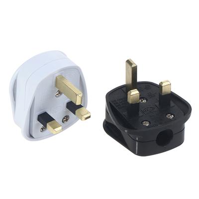Англия Съемная вилка питания Белый Черный 3-контактный штекер питания Великобритании 13A Сборка прибора Шнур питания Предохранитель Разъем электропроводки
