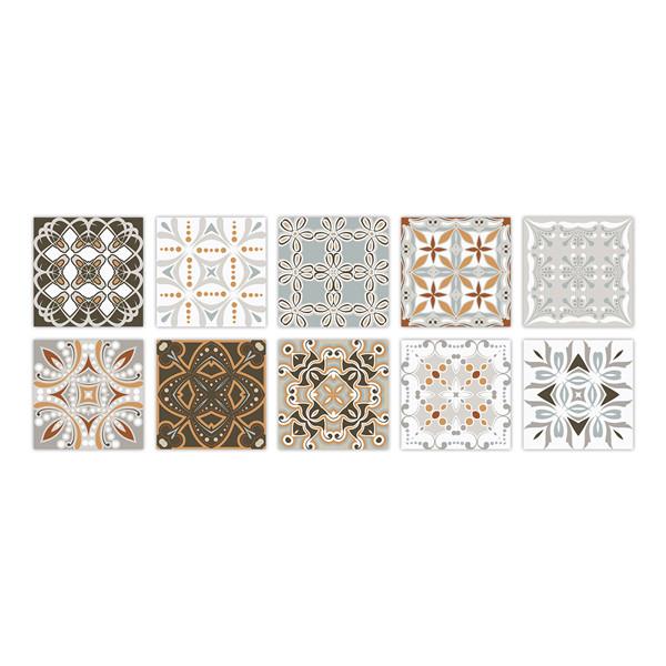 PVC Self-adhesive Sticker Waterproof DIY Tile Sticker Furniture Bathroom Kitchen Wall Stickers Removable Tile Stickers