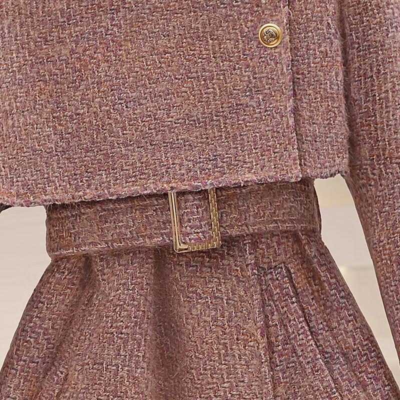 Women's Elegant Wool-Spliced Down Coat