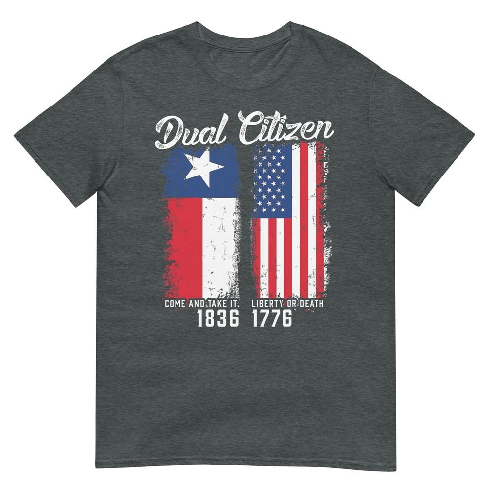 True Texan Dual Citizen Love Texas And America TShirt Small