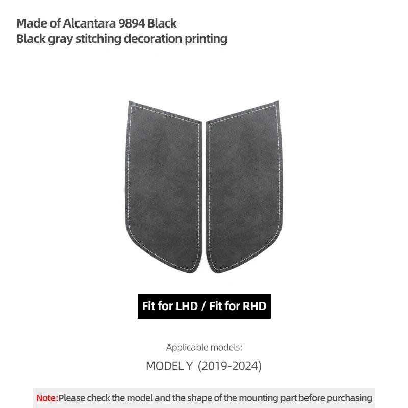 Betterhumz For Tesla Model Y Juniper Model 3 Highland Made of Alcantara Door Pillar Anti-collision Trim Sticker Car Accessories