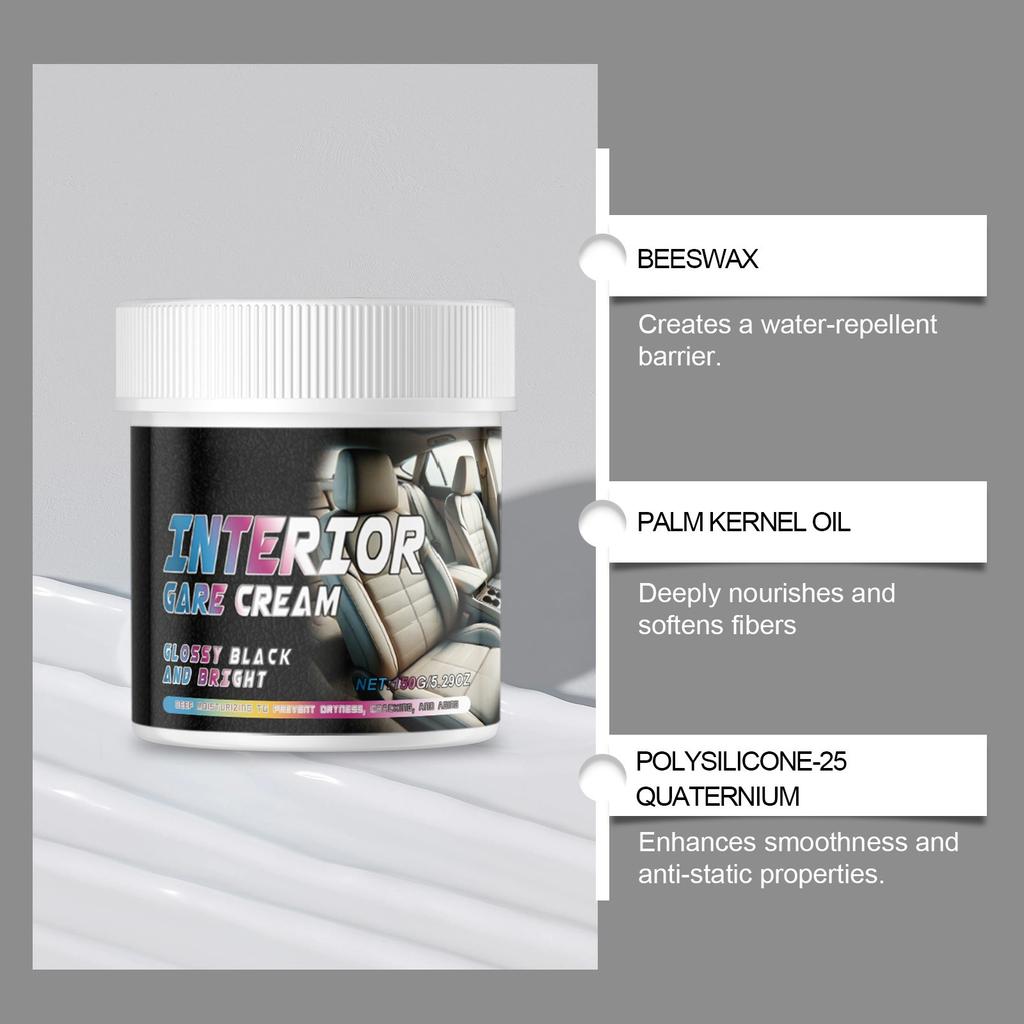 Leather Care Cream, Car Seat Care, Odor Neutralizer, Waterproof Care Cream, Car Interior Cleaning, Multi-functional Care Wax