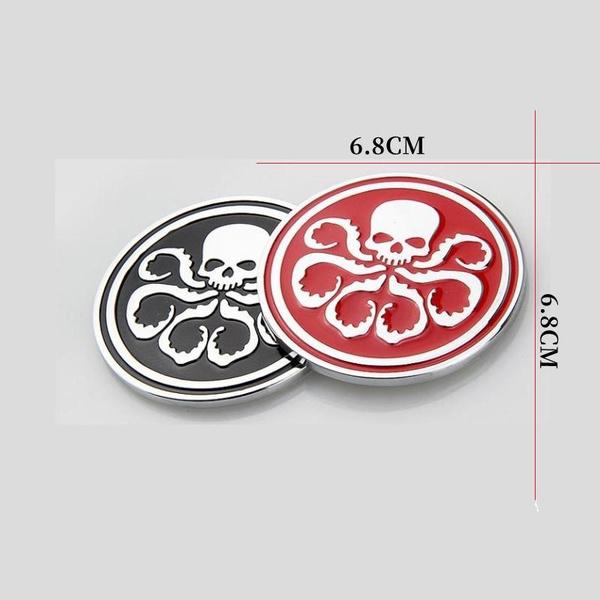 Металлический 3D череп, голова, скелет, наклейка, значок, эмблема, наклейка для автомобиля, мотоцикла и т. д.