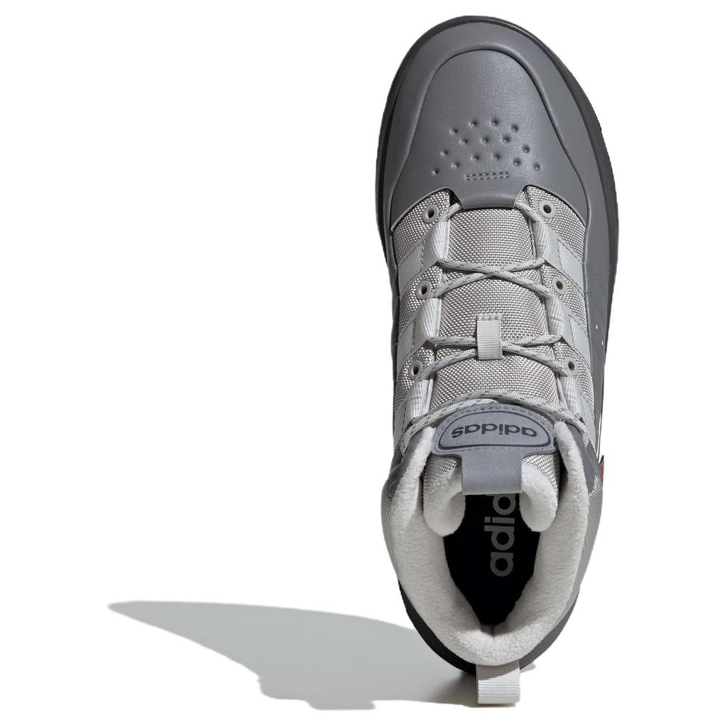 Adidas Fusion Storm 2.0 Comfortable Versatile Non-Slip Warm Mid-Top Retro Basketball Shoes Unisex Sneakers Gray JP7717