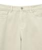 NOIRER FOR WOMAN Cotton Dyed Curved Denim Pants (Sand Beige)