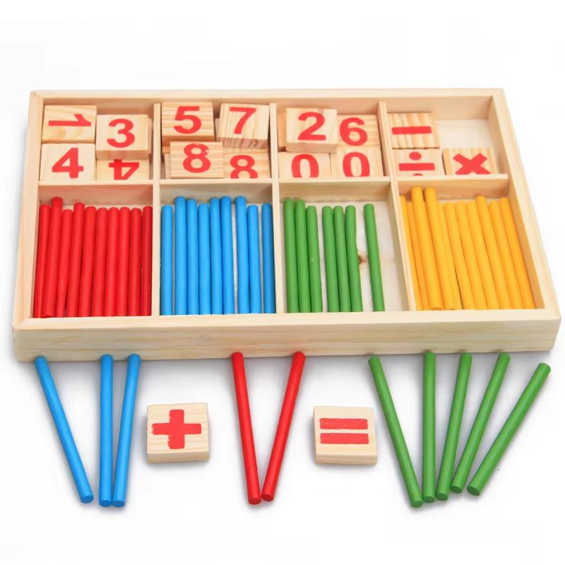 Montessori Wooden Multiplication Table, 99 Arithmetic Teaching Aids for Kids Math Learning