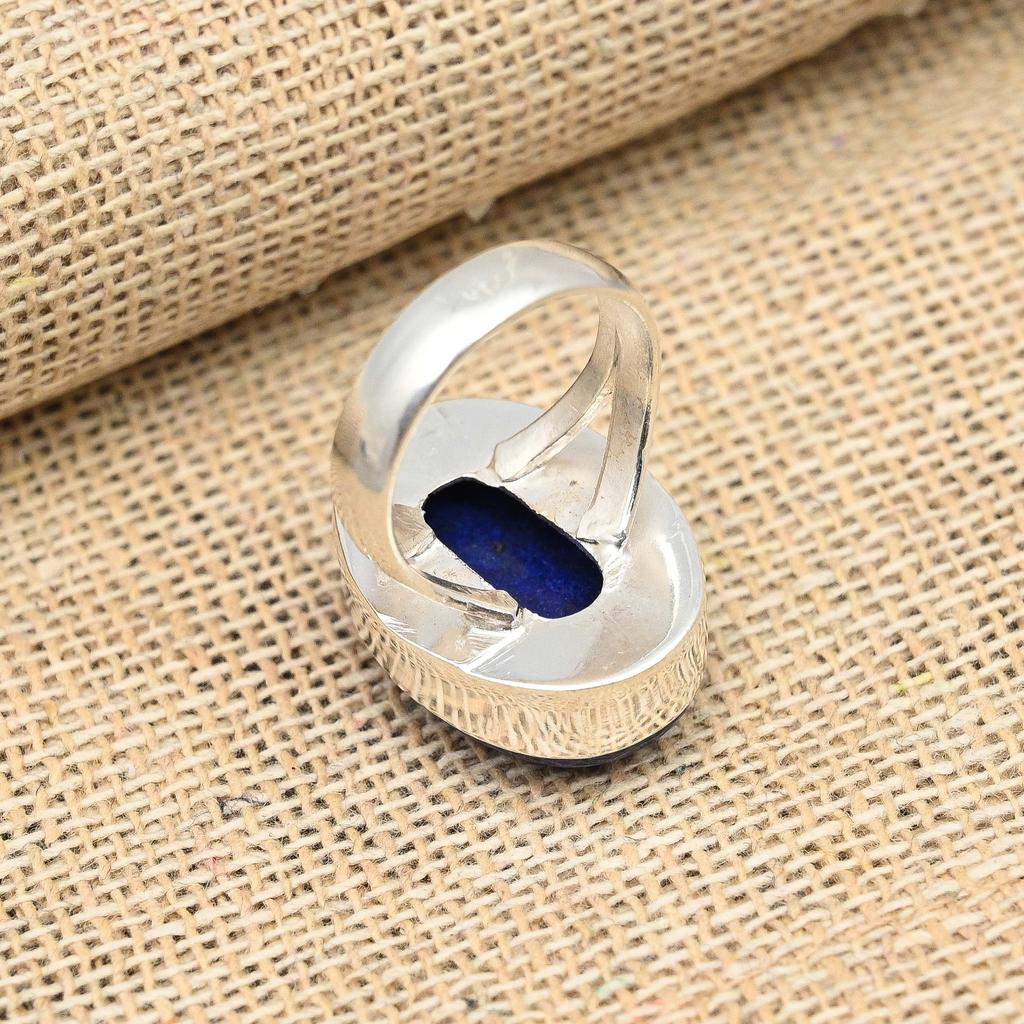 Ювелирные изделия из стерлингового серебра 925 пробы с красивым лазуритом и драгоценным камнем ручной работы