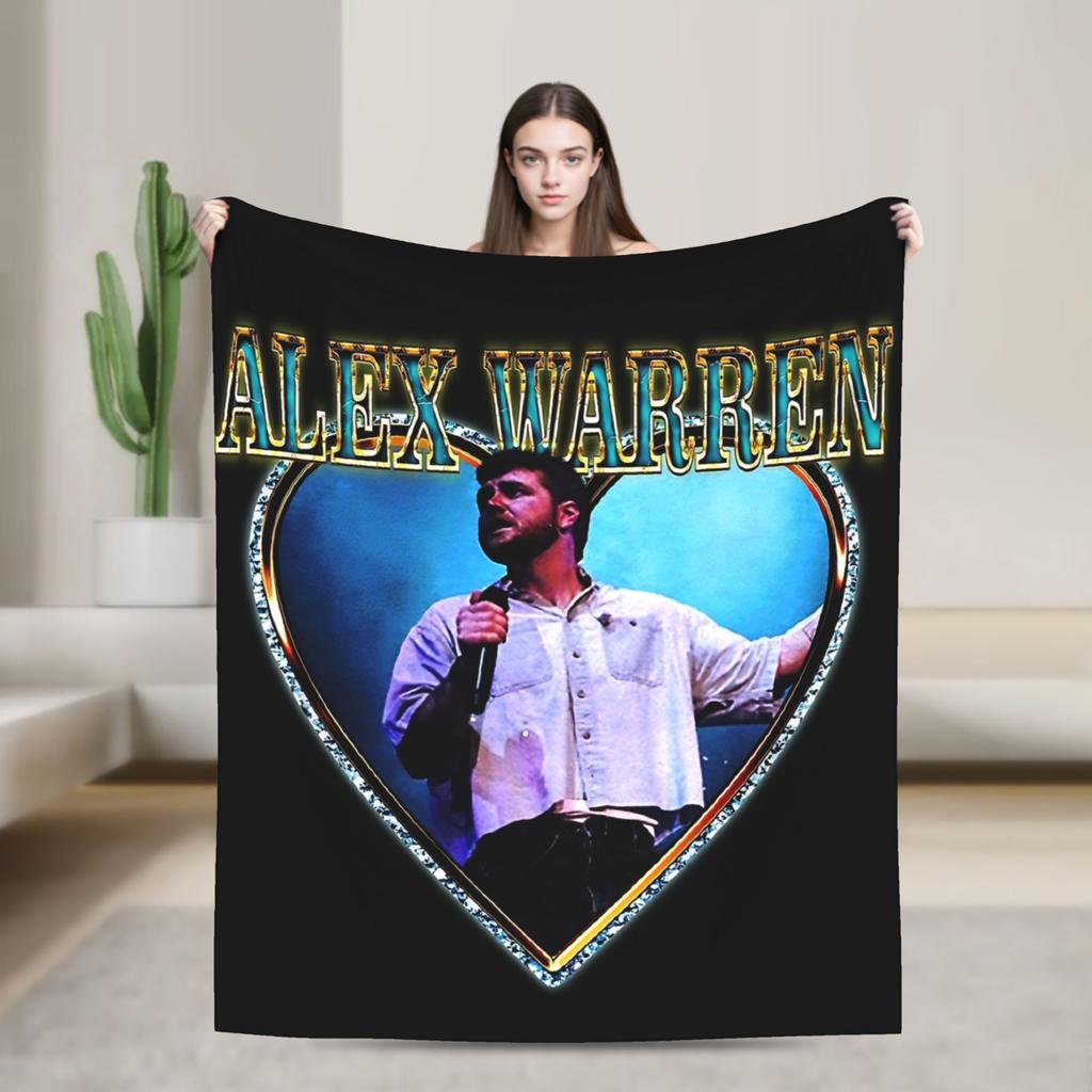 Alex Warren Rapper Blanket Decorative Flannel Bedding Throws For Home Decor Warm Soft Custom DIY Quality Bedspread