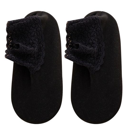 Women Socks Lace Trim Decorative Non-Fading Winter Thermal Women Warm Floor Socks Home Supplies
