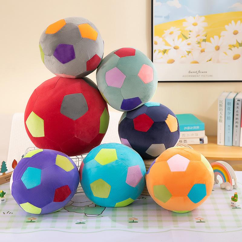 Креативная плюшевая игрушка в виде футбольного мяча, игрушка-симулятор футбольного мяча, подарок для детей и девочек, тканевая подушка-игрушка, плюшевая кукла