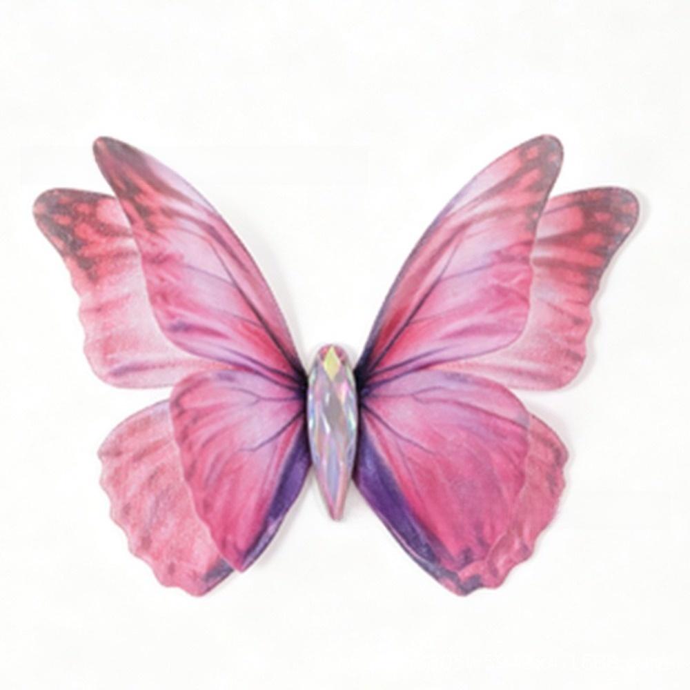 50Pcs Colorful Chiffon Tulle Butterfly Patches Clothes Sewing Patch Bridal Hair Accessories