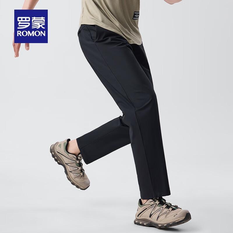 ROMON Мужские летние тонкие повседневные брюки прямого кроя
