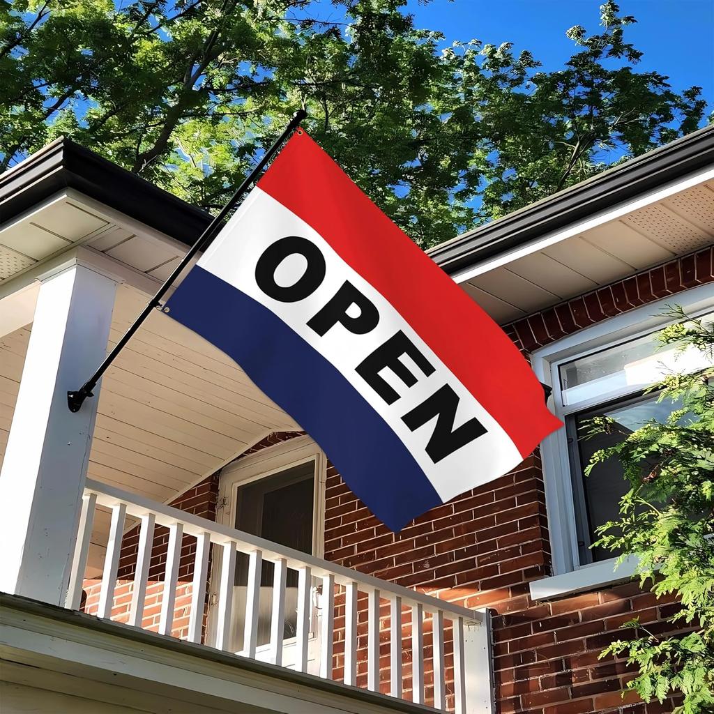 Open Flags for Business Sign 3x5 Ft Double Sided Open Business House Flags for Outdoor Indoor Patio lawn Outside Yard Banner Sign Decoration