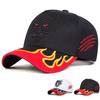 Unisex Flame Tiger Embroidery Baseball Caps Spring and Autumn Outdoor Adjustable Casual Hats Sunscreen Hat