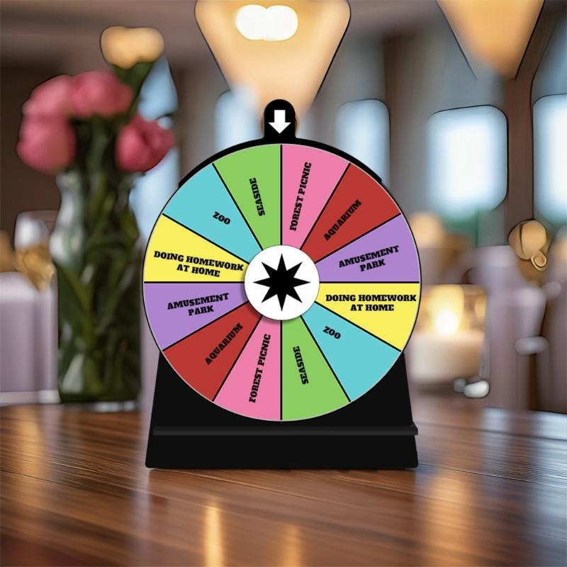  Wheel Game Set for Parties, Stand Included Tabletop Game Tradeshow Game Wheel for Carnivals