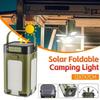 Solar-Powered Camping Lantern Rechargeable Waterproof Portable Flashlight 4-Blade Foldable Hanging Tent Light For Camping Hiking