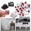 50pcs Sticky Firm Organizer Fastener Buckle Line Fixer Holder Cable Clip Wire Management Cable Clamp