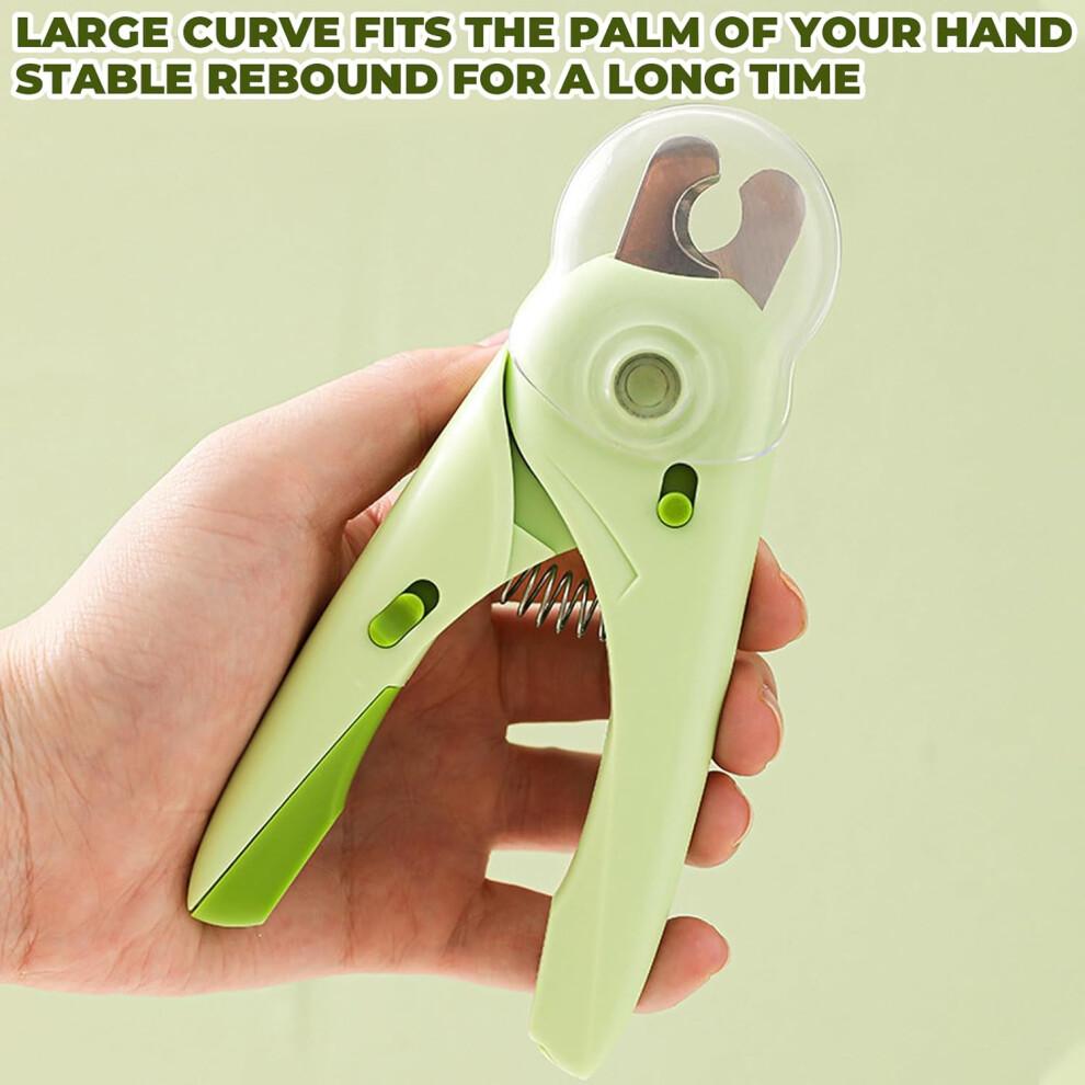 Nail Clippers with LED Light for Dogs and Cats, 2 in 1 Claw Cutter with Nail File, Splash Resistant for Rabbits