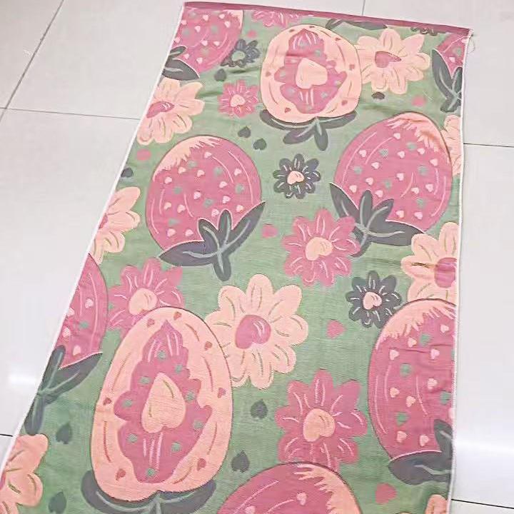 Extra Large Cotton Gauze Cartoon Bath Towel - Soft, Quick-Drying for Adults & Kids