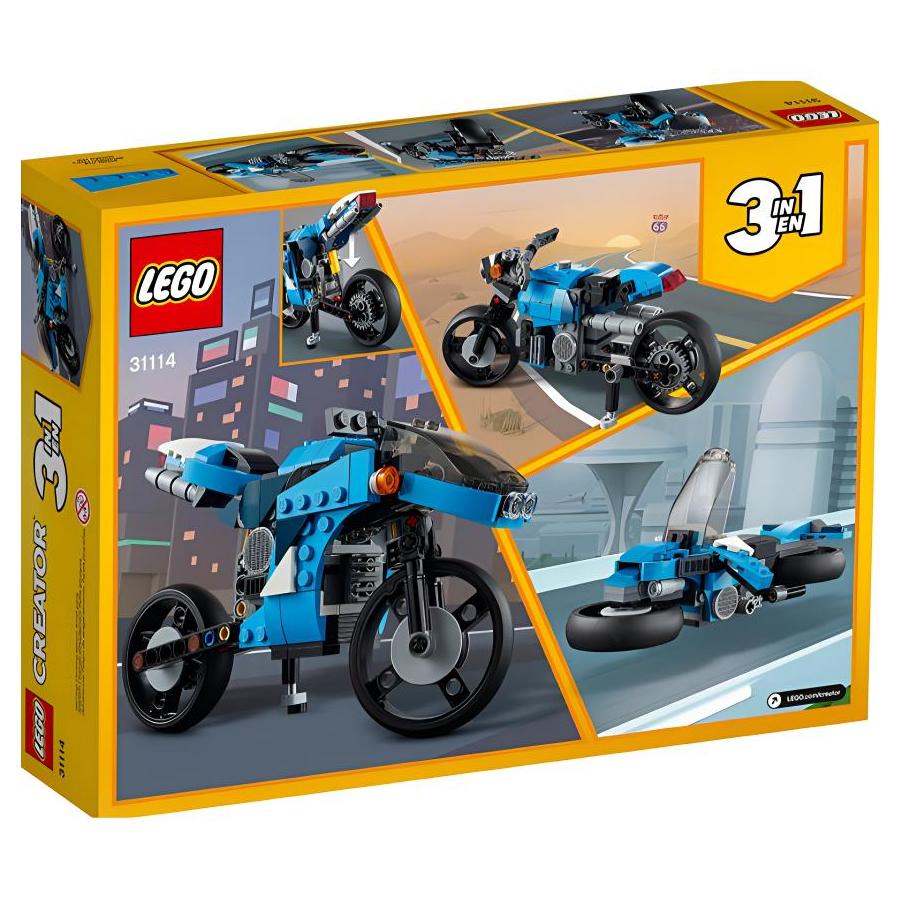 LEGO LOGO Создатель Супермотоцикл Строительные Блоки 236 шт 31114