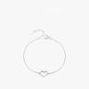 S925 Silver Simple and Sweet Girl Heart Shaped Bracelet, Feminine Style, Smooth Face, Love Handicraft, Micro Merchant Silver Jewelry