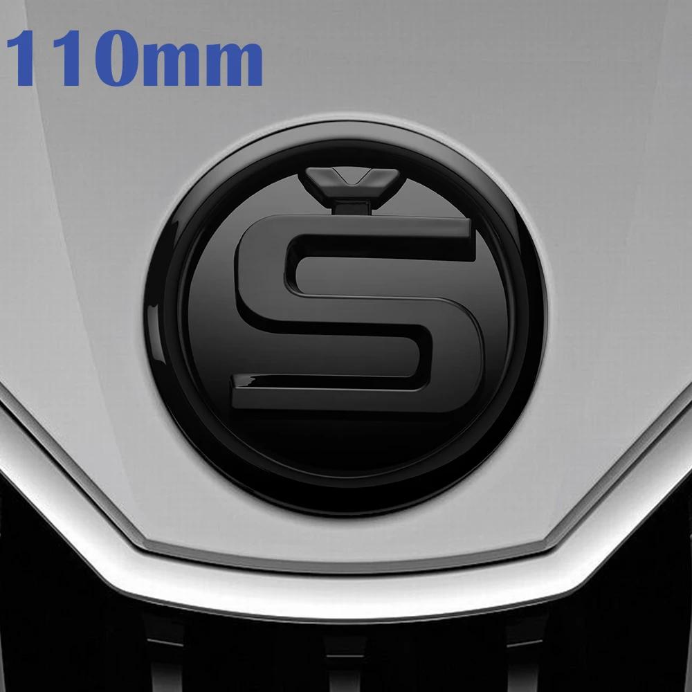 2025 New Badge For Skoda Hood Sticker 110mm Black S Logo Emblem For SKODA ENYAQ SUPERB OCTAVIA KAMIQ KODIAQ FABIA SCALA Skoda St