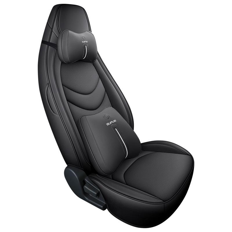 DJGY Chery QQ Ice Cream Car Seat Covers: Sporty Leather, Four-Season Cushion Set