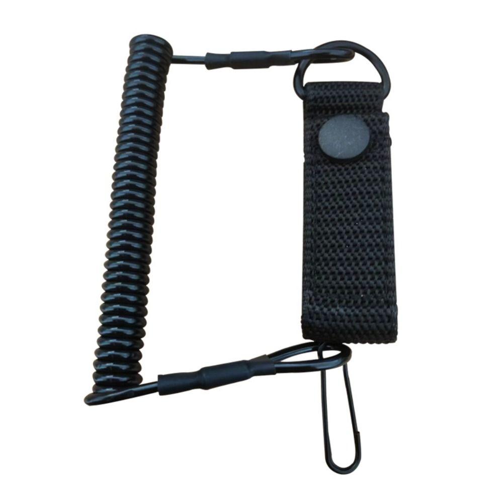 Outdoor Tool Spiral Stretch Keychain Key Cord Clasp Spring Elastic Rope Spring Rope Keyring