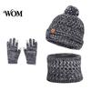 Windproof Warmth Set for Subzero Weather Kids Winter Hat Scarf Gloves Set, 3-Piece Fleece Lined Beanies Neck Cold Gear Toddlers Warmer Mittens