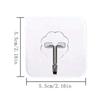 10Pcs Transparent Wall Hooks Waterproof Oilproof Self Adhesive Hooks Reusable Seamless Hanging Hook for Kitchen Bathroom Office