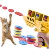 Cat Disc Launcher with 100 EVA Indoor Exercise Stress Japanese Instructions Cat Chase Toy Toy, Discs, Use, Relief, Relief, Included, (Yellow)