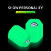 4x Fluorescent Green Car Wheel Tire Valves Caps Luminous Valve Dust Covers For Volkswagen VW Golf 4 7 MK3 4 7 Touran Polo Passat