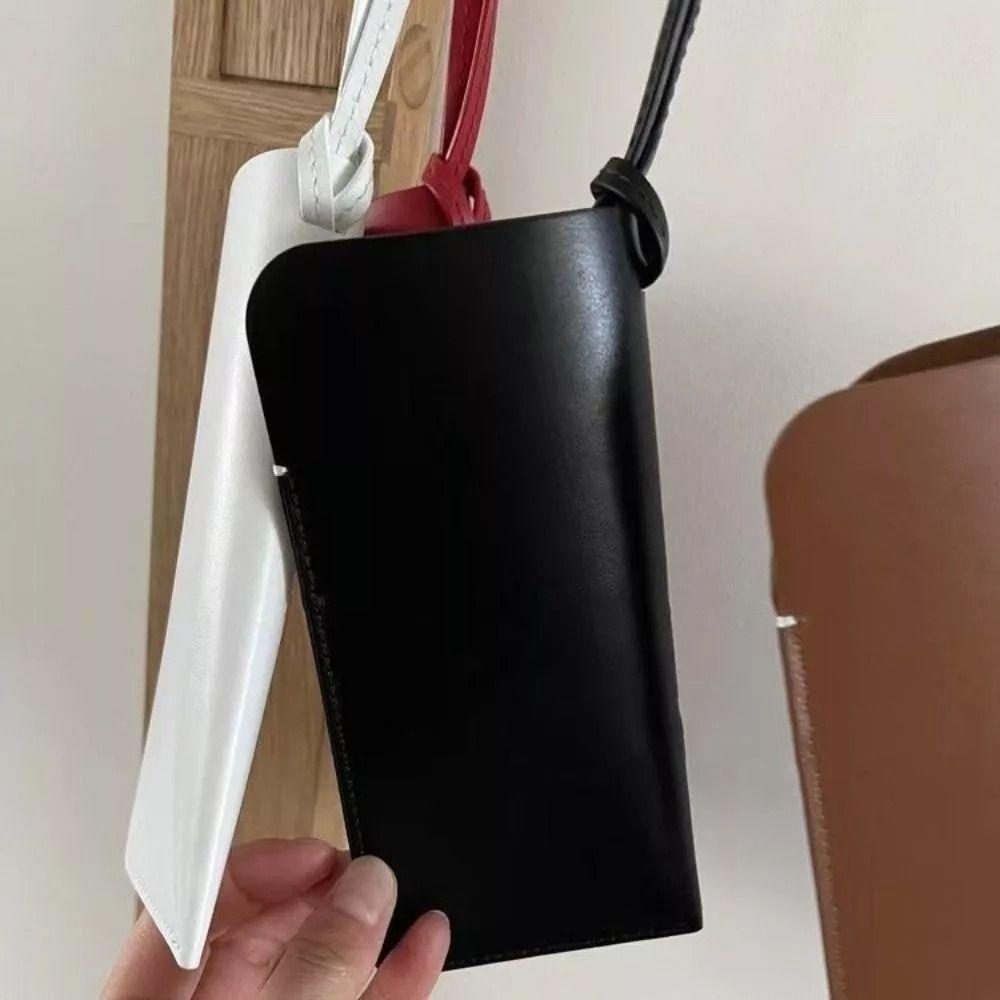 PU Leather Sunglasses Storage Clip Solid Color Women Eyeglass Cover Outdoor Glasses Storage Bag