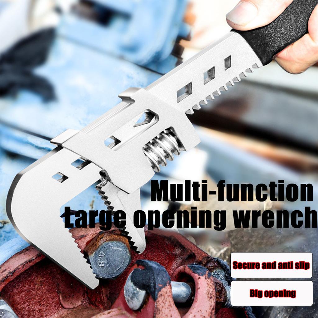 10",12",15"F-type Wrench Right Angle Wide Jaw Opening Adjustable Spanner Wrench Tools Use In Auto,Construction and Home Repairs