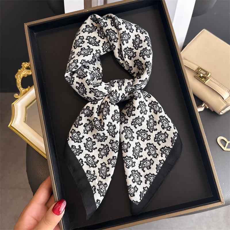 Классический imitation velvet herringbone pattern cotton and linen small square scarf silk scarf headscarf shawl sun protection scarf women's scarf