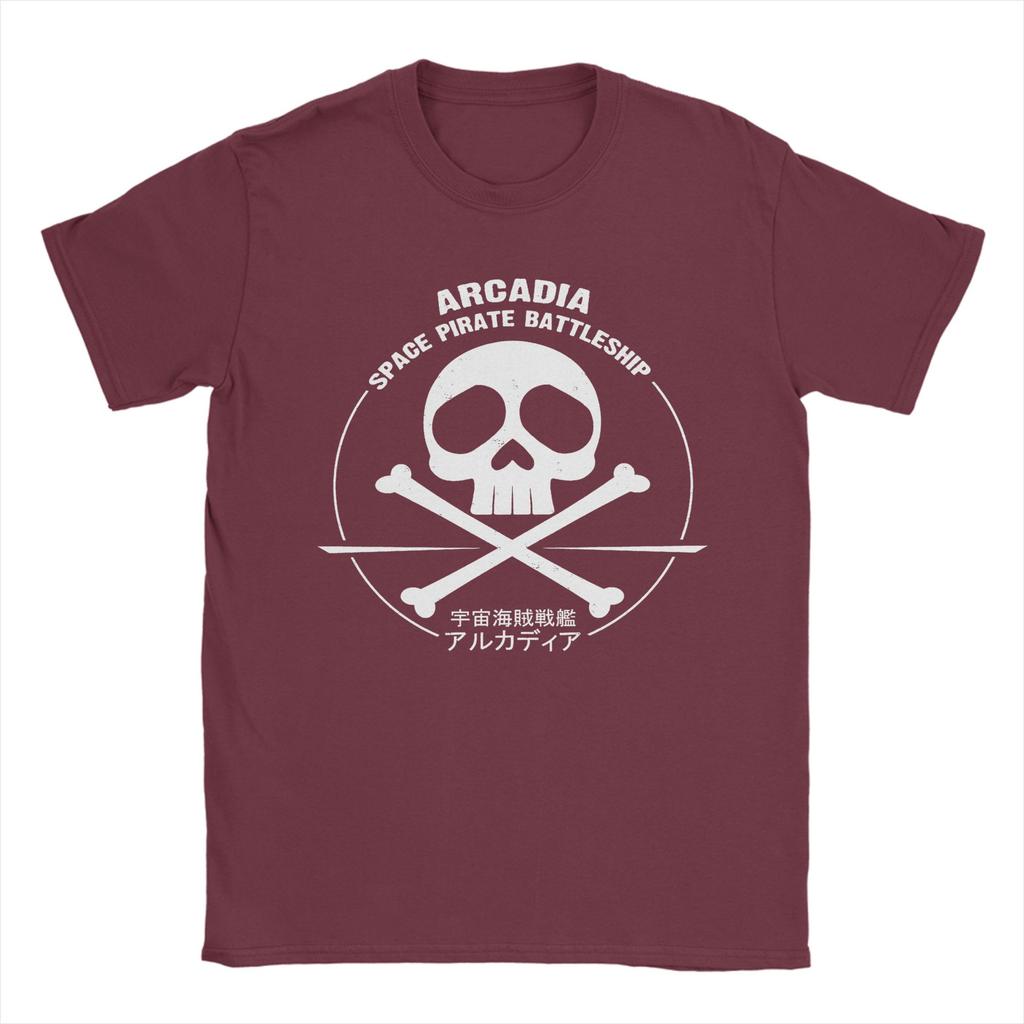 Novelty Arcadia Space Pirate Captain Harlock Albator TShirt Unisex Crewneck Cotton T Shirt Short Sleeve Tee Shirt Summer Tops